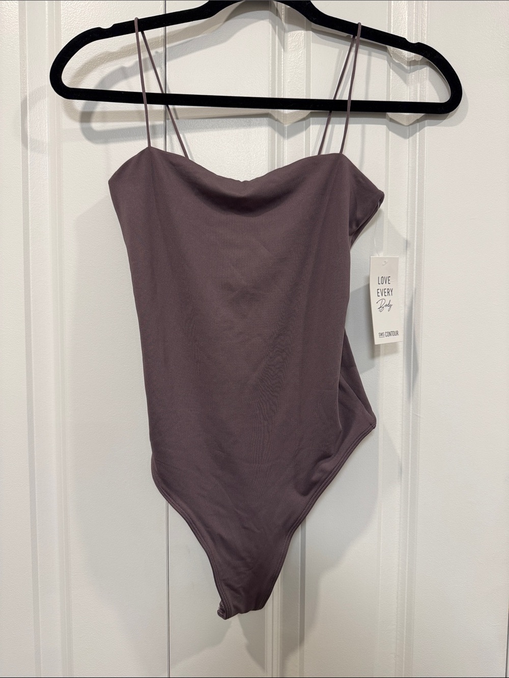 Purple Spaghetti-Strap Bodysuit